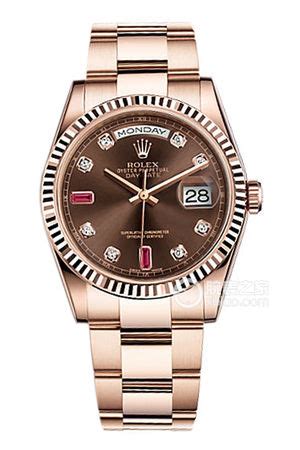 【Rolex劳力士手表型号118235巧克力色镶有钻石及红宝石盘星期日历型系列价格查询】官网报价|腕表之家