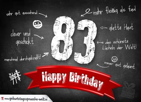 Happy Birthday to you! 83 years - messageswishesgreetings.com