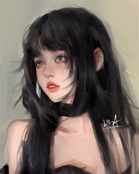 甜美女生板绘头像