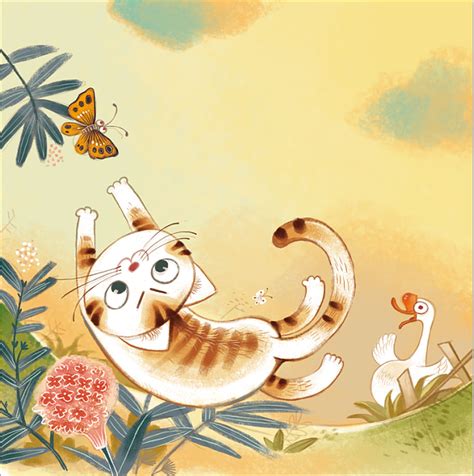 想飞的猫与孤独的螃蟹|插画|儿童插画|萧白天 - 原创作品 - 站酷 (ZCOOL)
