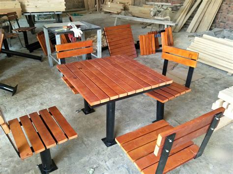 长期供应户外实木休闲椅 公园小区座椅 长椅 铸铁腿 实木 塑木-阿里巴巴