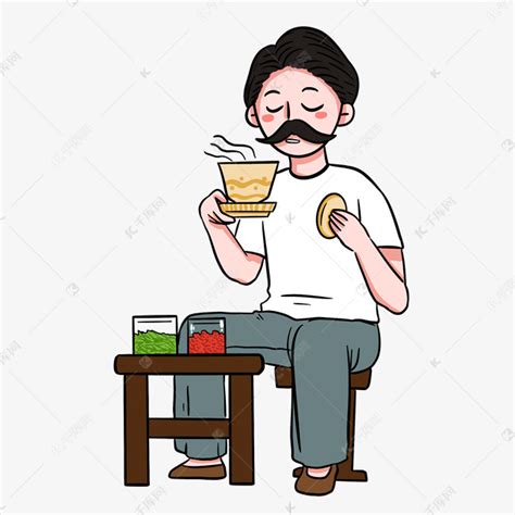 喝茶表情包图片