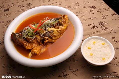 红烧鱼头,中国菜系,食品餐饮,摄影,汇图网www.huitu.com