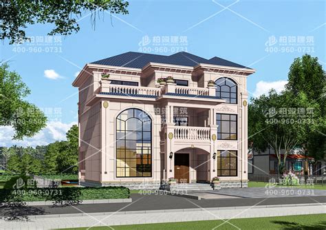 衡阳彭总定制三层欧式别墅，左边大窗户非常美丽。-柏竣建筑
