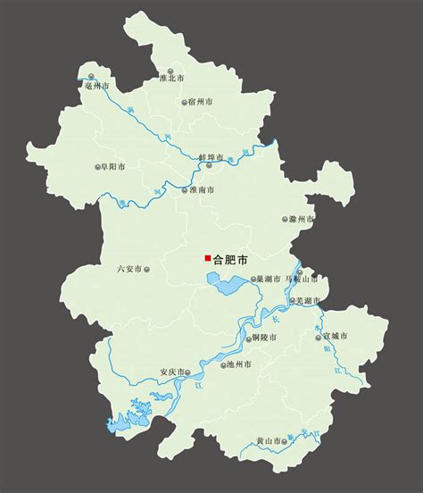 安徽省标准地图（示意图） - 安徽省地图 - 地理教师网