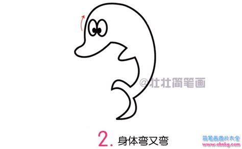 海豚动物简笔画图片