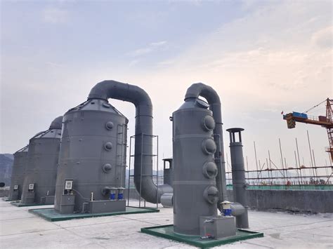 清远电镀厂废气案例——pp喷淋塔处理工艺 - 广东沥蓝环保
