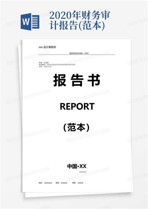 2020年财务审计报告(范本)Word模板下载_编号qrpbjnxr_熊猫办公