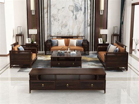 新中式禅意实木客厅沙发 新中式客厅沙发组合 新中式高端沙发定制（10）_儒匠家具