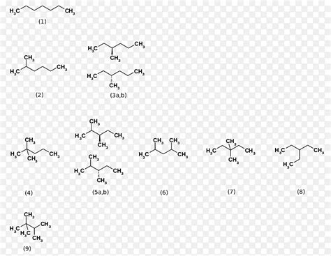 庚烷结构异构体结构公式结构-Ramadan KarimePNG图片素材下载_图片编号1290101-PNG素材网