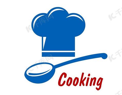 带有厨师帽的烹饪图标或符号、服务勺子和适合烹饪和餐厅菜单设计的文字背景图片免费下载_海报banner/高清大图_千库网(图片编号6254133)