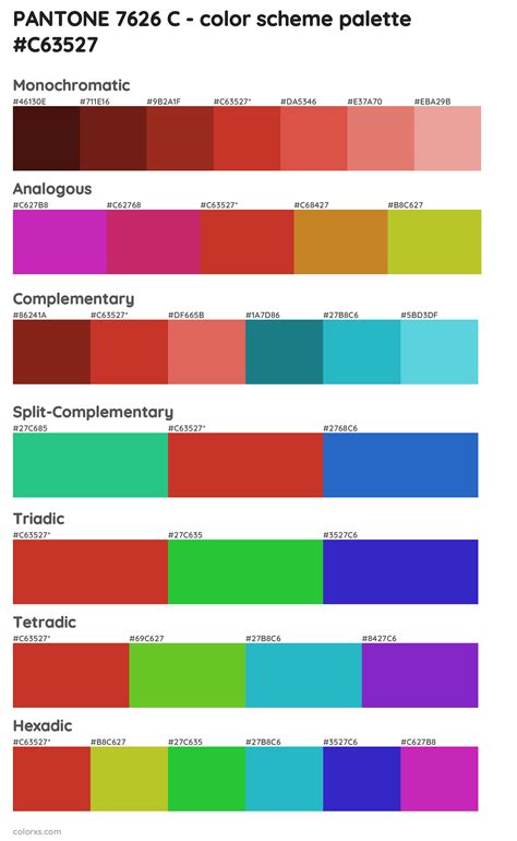 Pantone 7626 C - Hex Color Conversion - Color Schemes - Color Shades ...