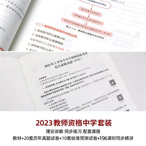 中公教资2023年教师证资格考试用书中学综合素质教育知识与能力教材教资考试资料书历年真题试卷初中数学高中语文英语政治美术音乐_虎窝淘