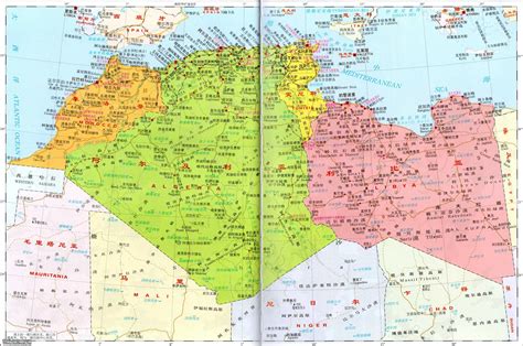 阿尔及利亚旅游地图中文版,阿尔及利亚地图高清版大图,阿尔及利亚地图中文版全图 - 地理教师网