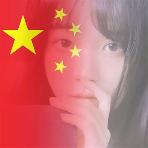 渐变国庆头像甜美女生