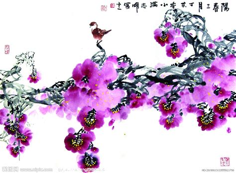 阳春三月设计图__绘画书法_文化艺术_设计图库_昵图网nipic.com