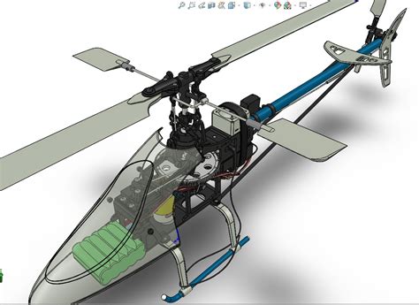 helico玩具直升机模型3D图纸 Solidworks设计 – KerYi.net