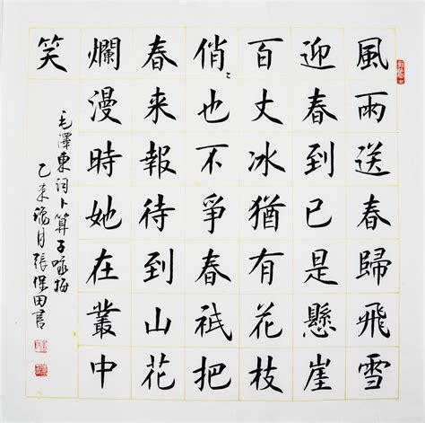 张保田老师楷书精品《风雨送春归》 - 真迹商城