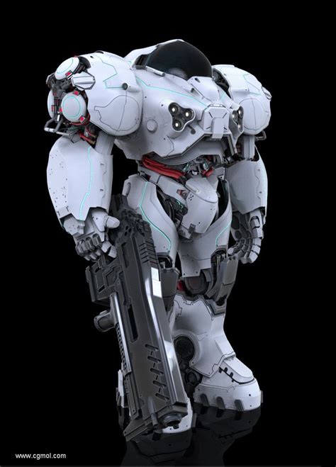 重型机甲兵,3D机器人欣赏_CG插画_绘画艺术-摩尔网CGMOL