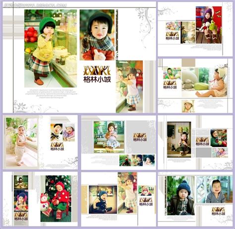 可爱儿童相册模板PSD素材免费下载_红动中国
