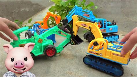 汽车工程车发现并组装挖掘机玩具，儿童益智卡通，婴幼儿宝宝早教游戏视频_腾讯视频