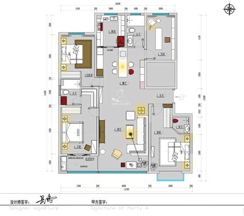 家装CAD图纸[88],现代风格2居室CAD施工图全套附效果图-齐生设计职业学校