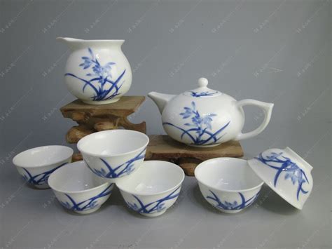 景德镇白瓷功夫茶具套装简约家用青花瓷整套盖碗茶杯茶壶高档礼盒 | 景德镇名瓷在线