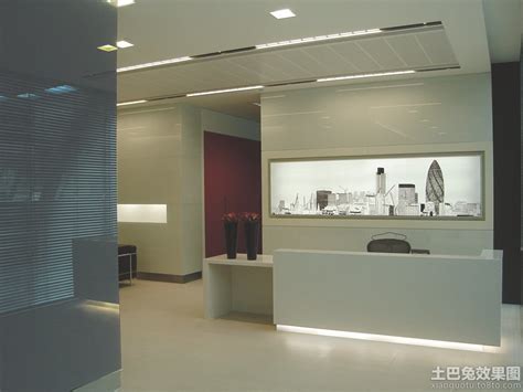 IBM公司办公室接待台装修实景图-房天下装修效果图