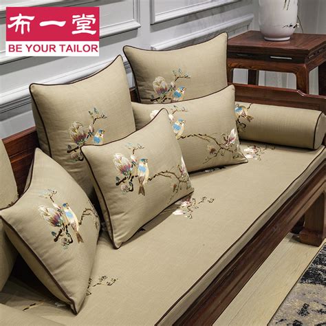 新款亚麻纯色绗缝简约布艺沙发垫坐垫防滑沙发套批发厂家一件代发-阿里巴巴