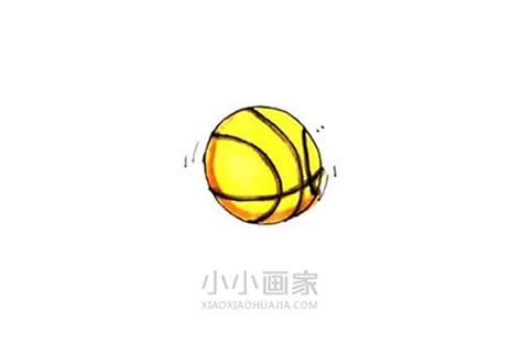 彩色篮球简笔画画法图片步骤_小小画家
