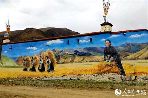 西藏拉萨：3D彩绘为乡村振兴添彩赋能