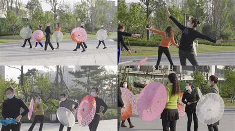 武汉市民跳广场舞健身