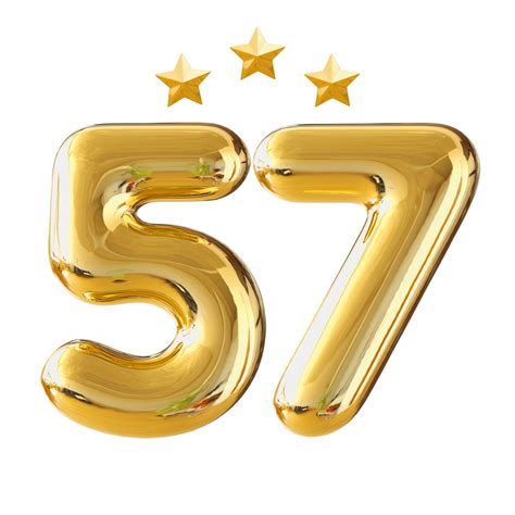 57 years anniversary number 11287944 PNG