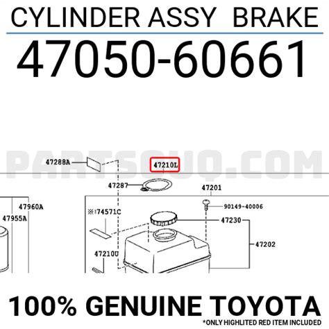 CYLINDER ASSY BRAKE 4705060661 | Toyota Parts | PartSouq