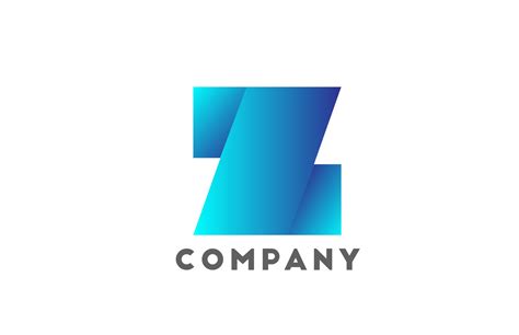 Z geometric alphabet logo letter for business and company with blue ...