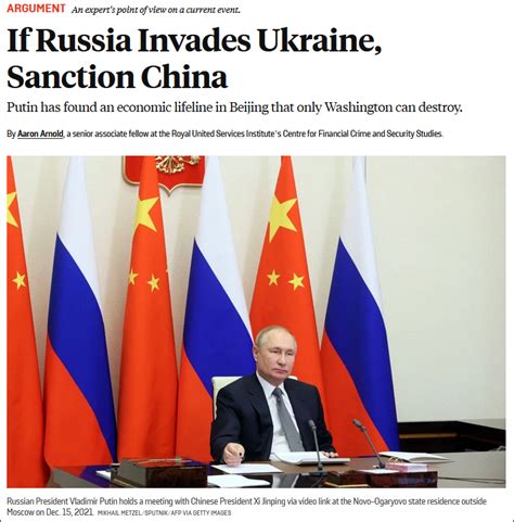 美媒脑洞清奇：若俄罗斯入侵乌克兰，就制裁中国_手机新浪网
