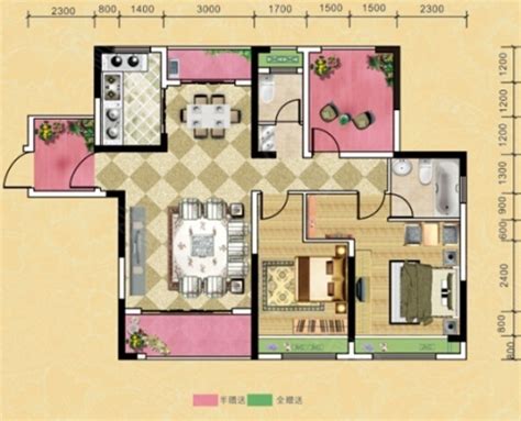 百弘·学府城E户型，百弘·学府城4室2厅2卫1厨约144.00平米户型图，朝南朝向 - 娄底安居客