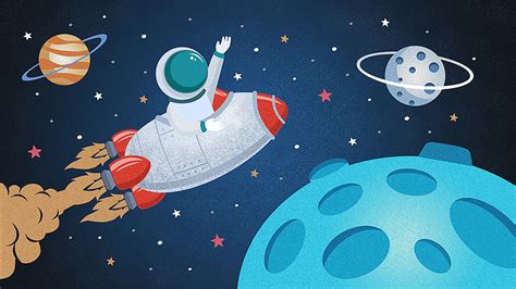 太空人宇宙探险|插画|商业插画|优迪 - 原创作品 - 站酷 (ZCOOL)