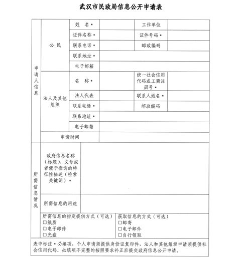 武汉市民政局政府信息公开指南-武汉市民政局