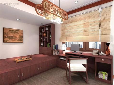 新中式卧室书房茶室|空间|室内设计|ZiYangJie - 原创作品 - 站酷 (ZCOOL)