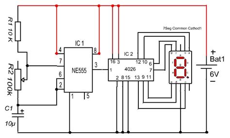 Visitor Counter Circuit Using IC 555 and IC 4026 - Homemade Circuit ...