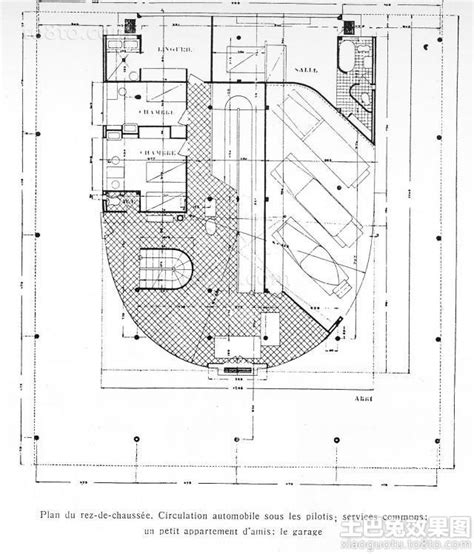 萨伏伊别墅建筑设计CAD方案图（带SU模型）