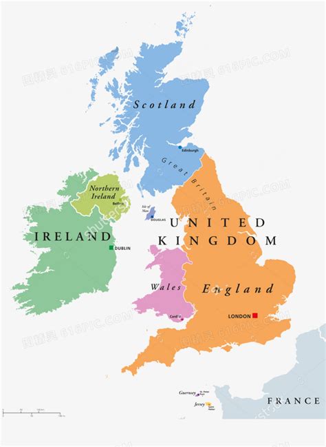 彩色英国地图图片免费下载_PNG素材_编号vgpi48p82_图精灵