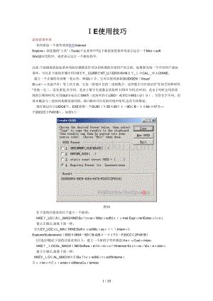 IE浏览器中文网站 - 综合技术