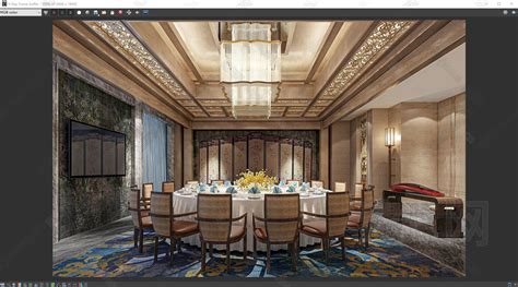 新中式酒店餐厅包间3D模型免费下载_3dmax新中式酒店餐厅包间模型编号350528005-智鸥网
