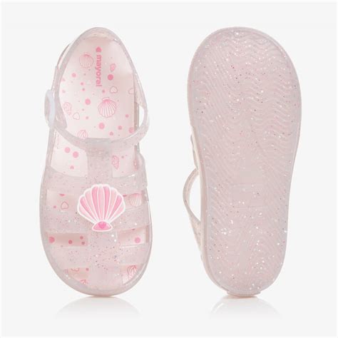 Mayoral - Girls Pink Seashell Jelly Shoes | Childrensalon