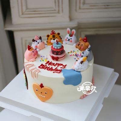 米帝欧狂欢动物园动物奶油新鲜生日蛋糕北京同城配送-淘宝网