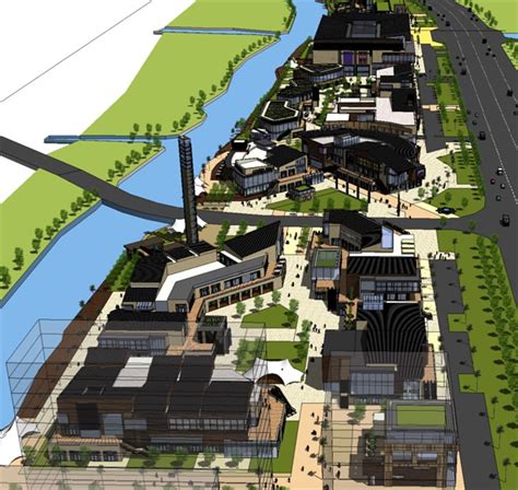 现代工业园区3dmax 模型下载-光辉城市