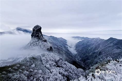 好美！雪后的梵净山变身“黑白世界”-图片频道