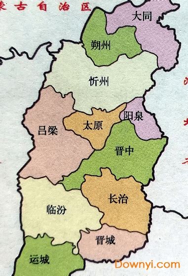 山西行政地图图片